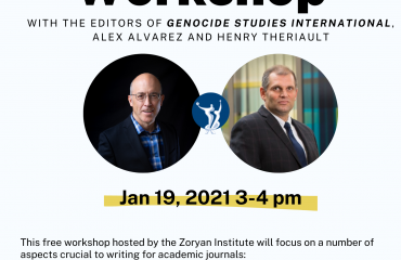 Zoryan Institute presents Publishing in Academic Journals: A Writing Workshop