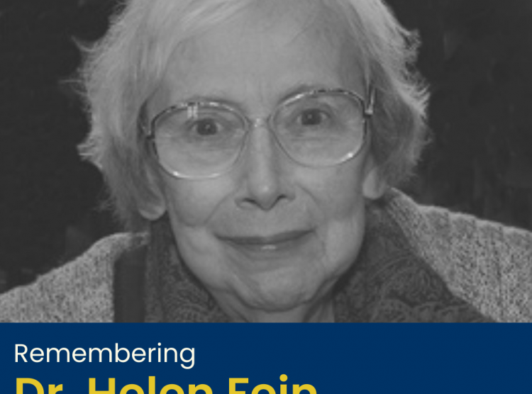 The Zoryan Institute Remembers Dr. Helen Fein, Pioneer in the Field of Genocide Studies