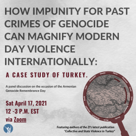 Upcoming Panel: HOW IMPUNITY FOR PAST CRIMES OF GENOCIDE CAN MAGNIFY MODERN DAY VIOLENCE INTERNATIONALLY