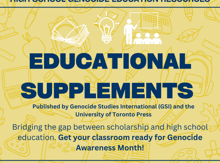 Genocide Awareness Month Educational Supplement Now Available!