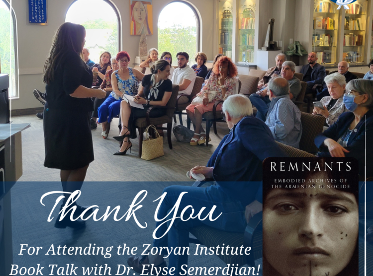 The Zoryan Institute Hosts Book Talk Highlighting the Experiences of Tattooed Women Survivors of Genocide with Dr. Elyse Semerdjian