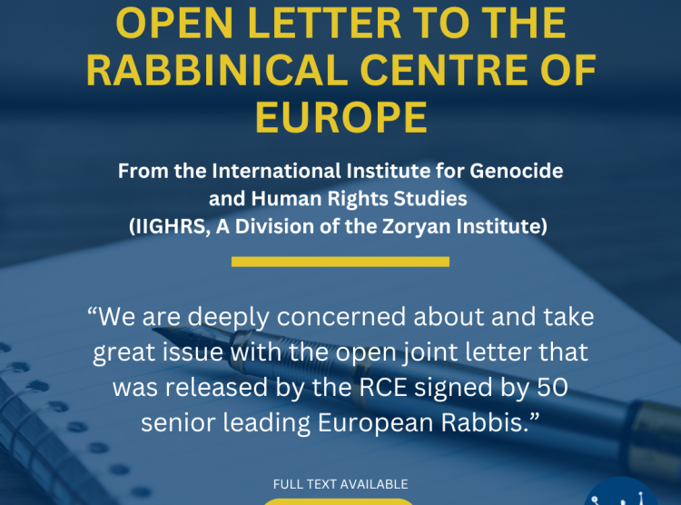 Open Letter to the Rabbinical Centre of Europe