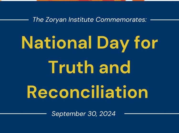 Zoryan Institute Recognizes the National Day for Truth and Reconciliation 